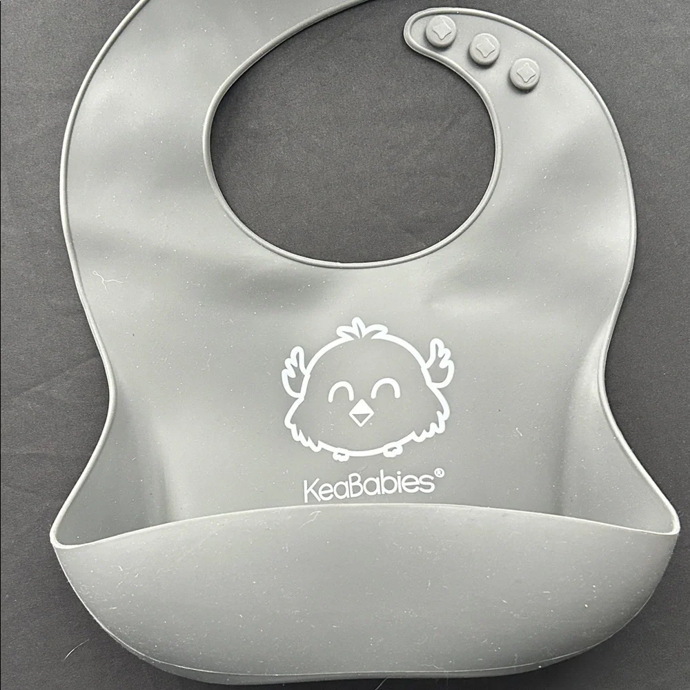 Silicone Baby Bibs Set - Mint, Blue & Gray - Soft Waterproof Pocket Bibs